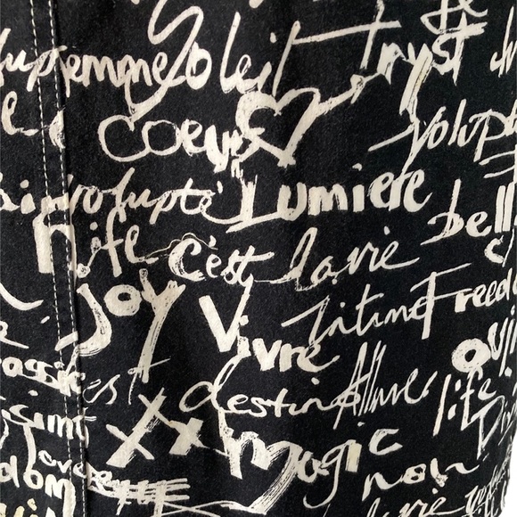 VINTAGE 90/Y2k graffiti print long sleeve pencil Dress - Picture 8 of 16